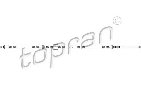 Трос ручника TOPRAN 302 070