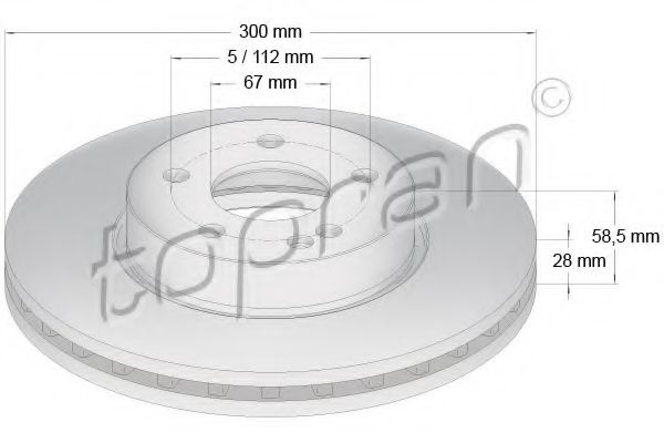 Тормозной диск TOPRAN 401 930 COATED