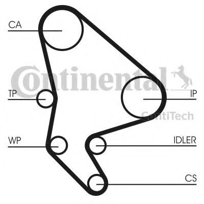 Помпа + комплект ГРМ CONTITECH CT1037WP1
