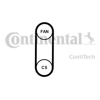 Комплект поликлинового ремня CONTITECH 4PK711 ELAST T1