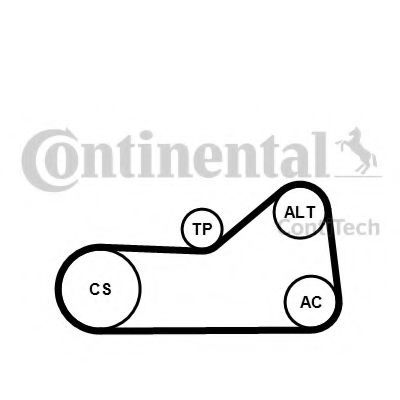 Комплект поликлинового ремня CONTITECH 6PK976K3
