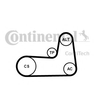 Комплект поликлинового ремня CONTITECH 5PK1125K1