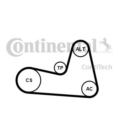 Комплект поликлинового ремня CONTITECH 6PK1200K2