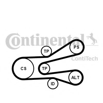 Комплект поликлинового ремня CONTITECH 6PK1440K1