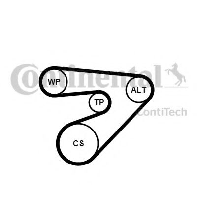Комплект поликлинового ремня CONTITECH 6PK1453K2