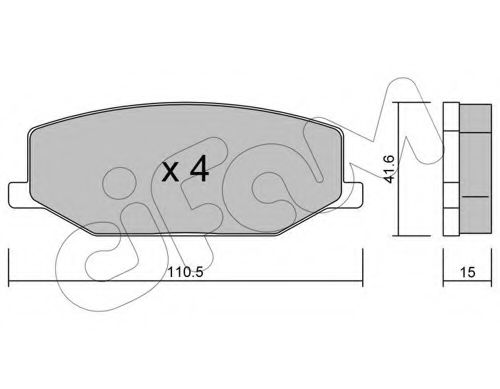 Тормозные колодки CIFAM 822-097-0