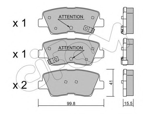 Тормозные колодки CIFAM 822-886-1