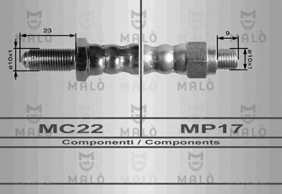 Тормозной шланг MALÒ 8340