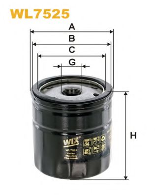 Масляный фильтр WIX FILTERS WL7525