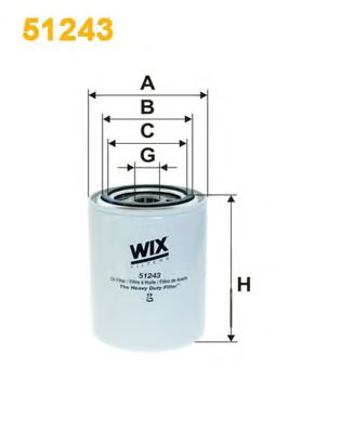 Масляный фильтр WIX FILTERS 51243