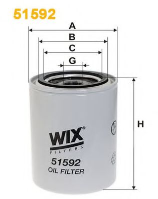Масляный фильтр WIX FILTERS 51592
