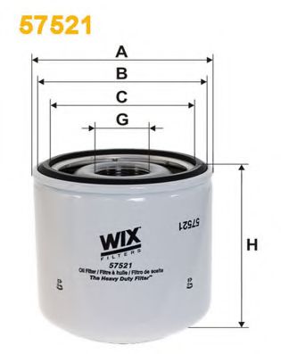 Масляный фильтр WIX FILTERS 57521
