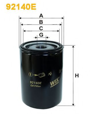 Масляный фильтр WIX FILTERS 92140E