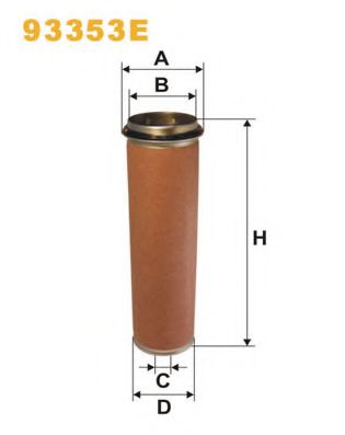 Фільтр додаткового повітря WIX FILTERS 93353E