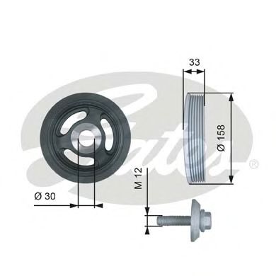 Шкив коленвала GATES TVD1061A DriveAlign®