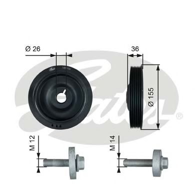 Шкив коленвала GATES TVD1126A DriveAlign®