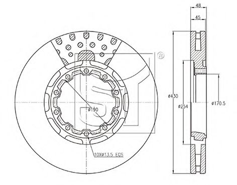 Тормозной диск TEMPLIN 03.110.2405.000