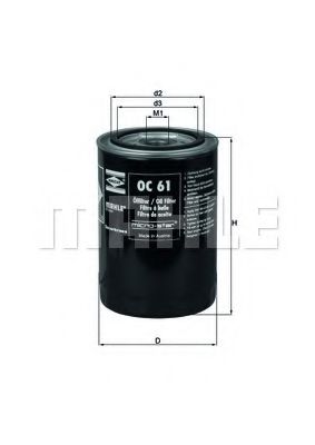 Масляный фильтр KNECHT OC 61