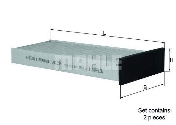 Фильтр салона KNECHT LAK 296/S