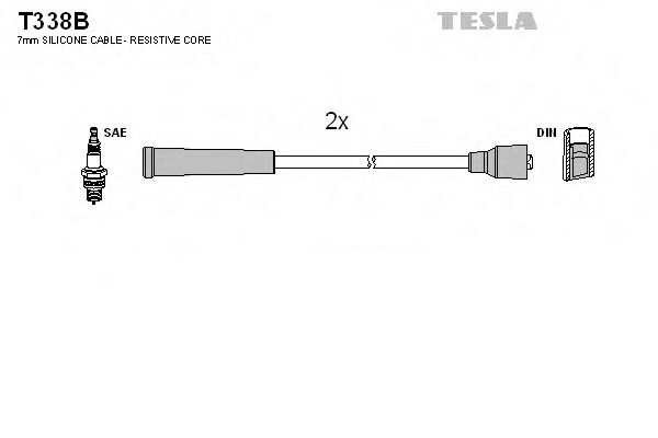 Комплект высоковольтных проводов TESLA T338B