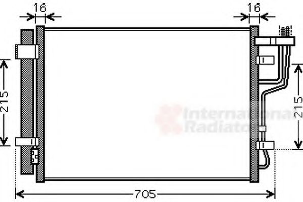Радиатор кондиционера VAN WEZEL 83005102 - Фото 1