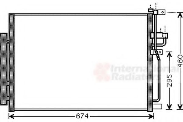 Радиатор кондиционера VAN WEZEL 37005436