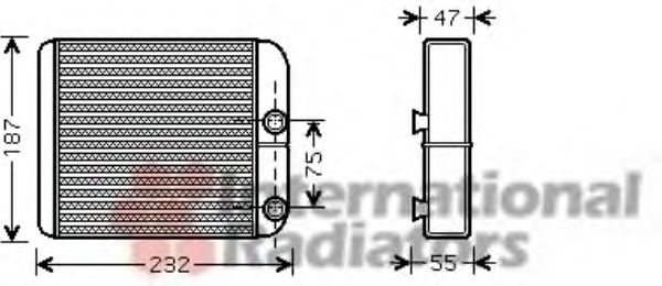 Радиатор отопителя VAN WEZEL 32006186
