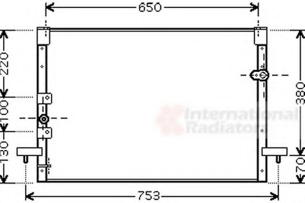 Радиатор кондиционера VAN WEZEL 53005213