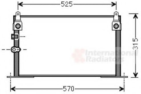 Радиатор кондиционера VAN WEZEL 53005585