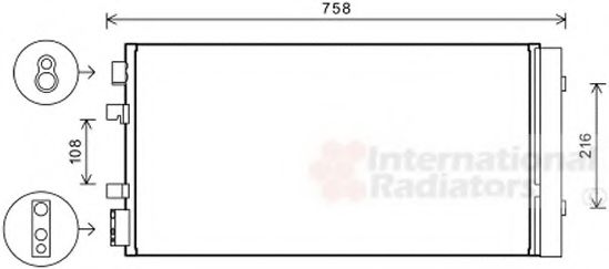 Радиатор кондиционера VAN WEZEL 43005483