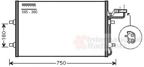 Радиатор кондиционера VAN WEZEL 59005149 - Фото 1