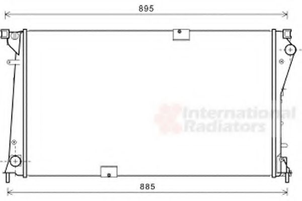 Радиатор, охлаждение двигателя VAN WEZEL 43002490