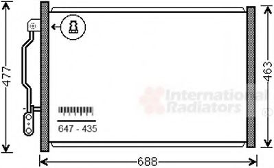 Радиатор кондиционера VAN WEZEL 30005605