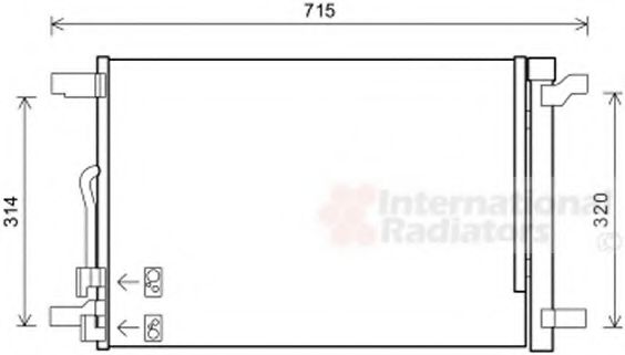 Радиатор кондиционера VAN WEZEL 58005335