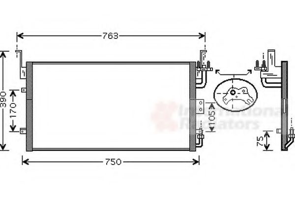 Радиатор кондиционера VAN WEZEL 82005083