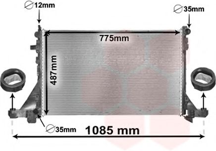 Радиатор, охлаждение двигателя VAN WEZEL 43002560
