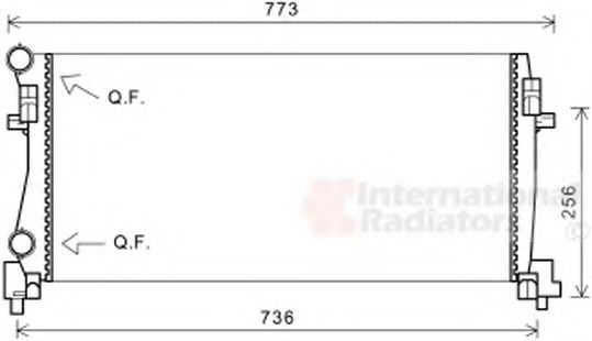 Радиатор, охлаждение двигателя VAN WEZEL 58002340