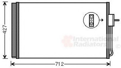 Радиатор кондиционера VAN WEZEL 37005611