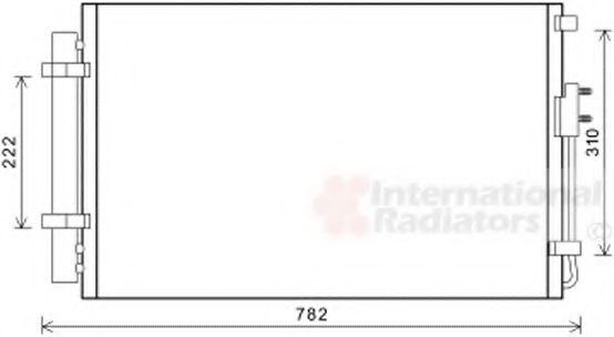 Радиатор кондиционера VAN WEZEL 82005344