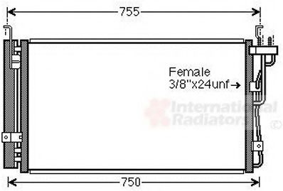 Радиатор кондиционера VAN WEZEL 83005210 - Фото 1