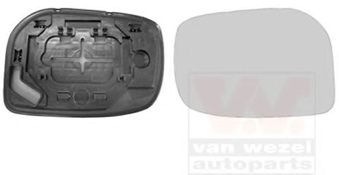 Стекло зеркала заднего вида VAN WEZEL 5432832