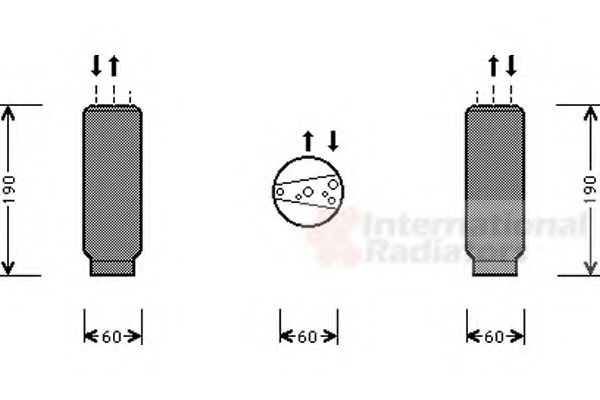 Осушитель кондиционера VAN WEZEL 0100D003