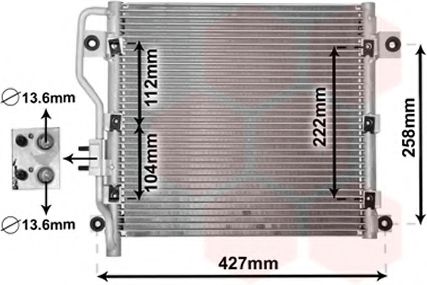 Радиатор кондиционера VAN WEZEL 82005376