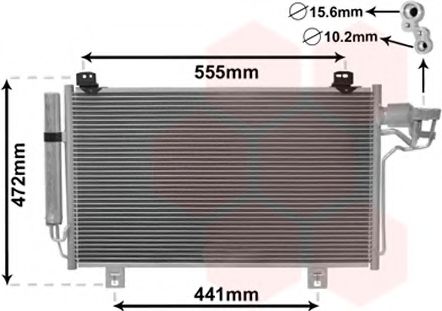 Радіатор кондиціонера VAN WEZEL 27005260