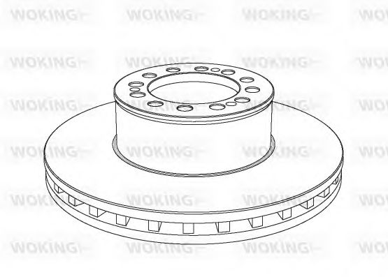 Тормозной диск WOKING NSA1046.20 Heavy Duty Brake Disc