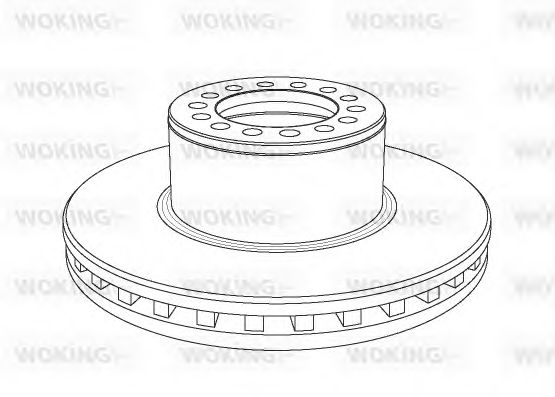 Тормозной диск WOKING NSA1055.20 Heavy Duty Brake Disc