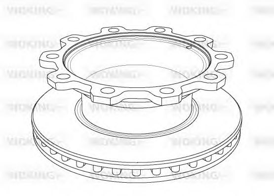 Тормозной диск WOKING NSA1081.20 Heavy Duty Brake Disc