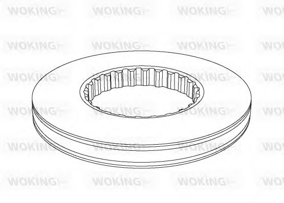 Тормозной диск WOKING NSA1146.10 Heavy Duty Brake Disc
