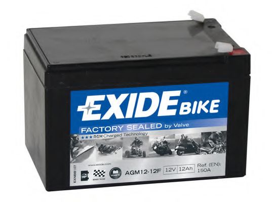 Стартерная аккумуляторная батарея CENTRA AGM12-12F EXIDE Bike Factory Sealed AGM