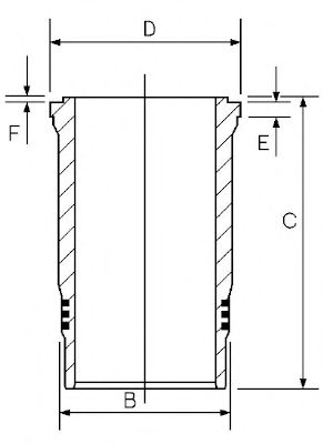 Гильза цилиндра GOETZE ENGINE 15-450630-00
